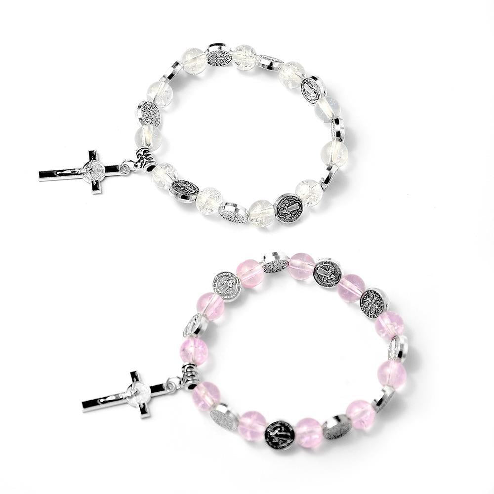 Wholesale Cross Colored Artificial Crystal Bracelet